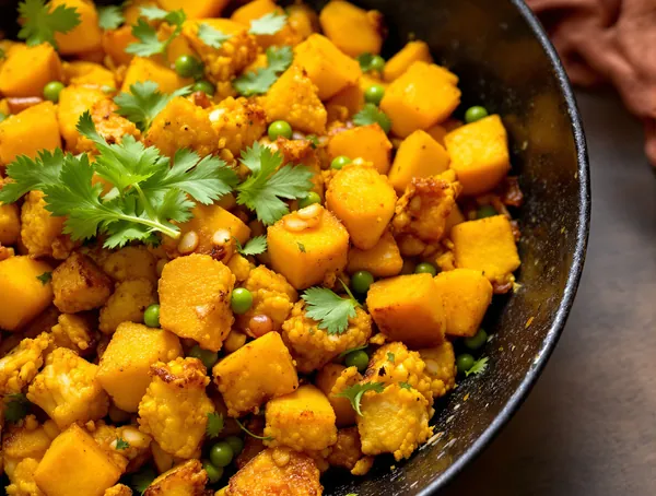 Aloo Gobi cu Cartofi și Conopidă