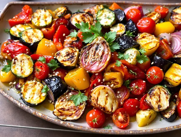 Amestec de legume coapte cu za'atar