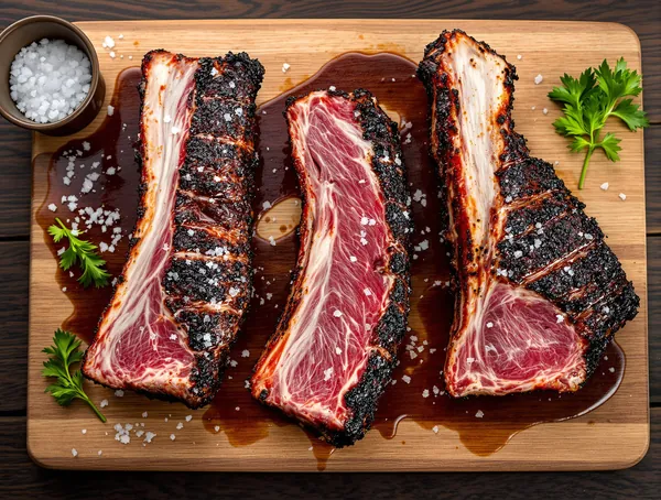 Asado de Tira cu Sare și Grătar