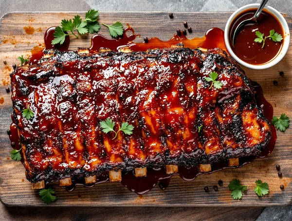 Baby Back Ribs cu Sos Dulce-Afumat