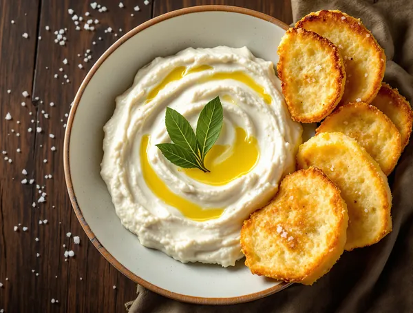 Baccalà mantecato cu polentă prăjită