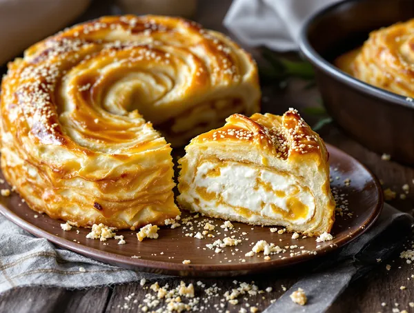 Banitsa cu brânză feta și ou