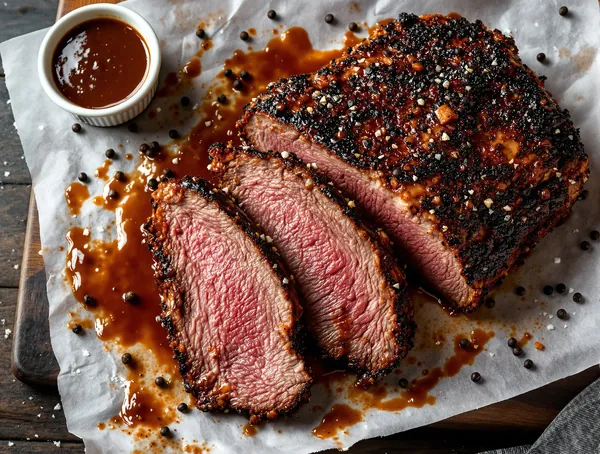 BBQ Brisket Texan cu Sos de Miere și Bere