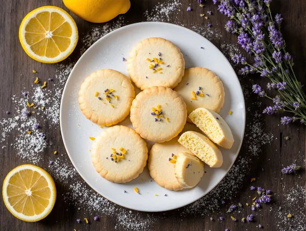 Biscuiți cu lavandă și lămâie