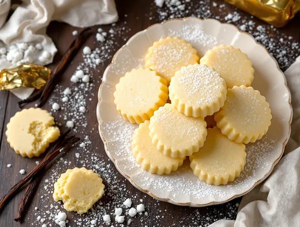 Biscuiți cu unt și vanilie clasici