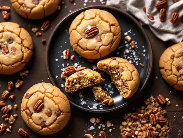Biscuiți cu zahăr brun și nuci pecan