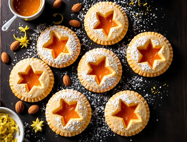 Biscuiți linzer cu gem de caise