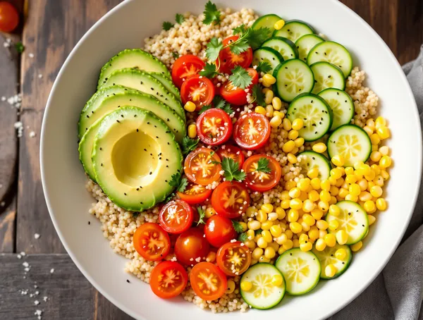 Bowl cu quinoa și avocado