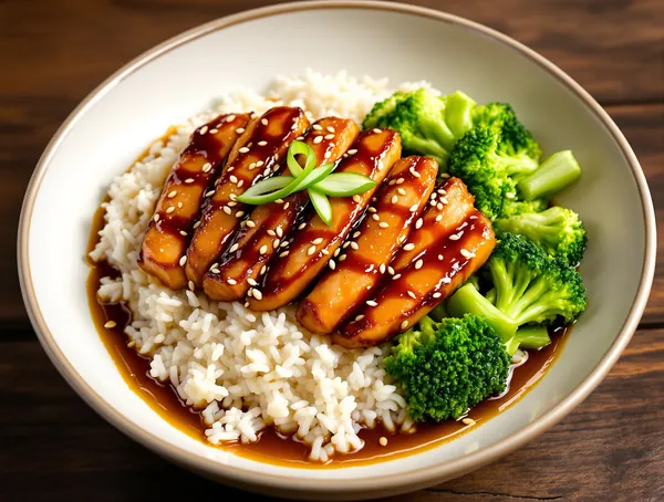 Bowl teriyaki cu pui și broccoli