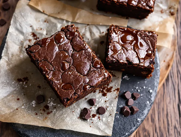 Brownie cu ciocolată dublă