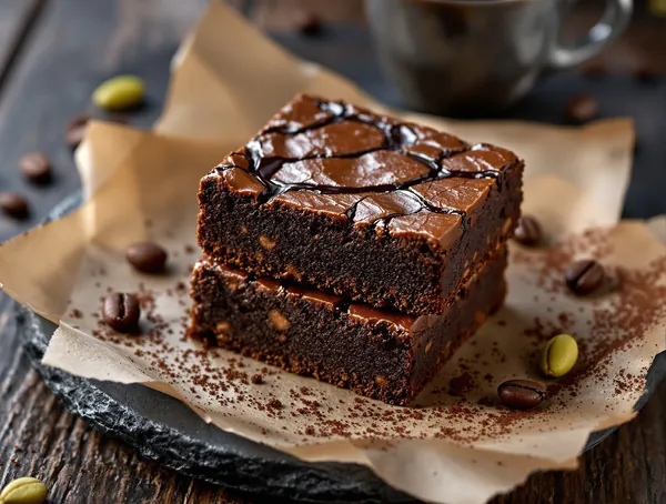 Brownies cu cafea espresso și cardamom