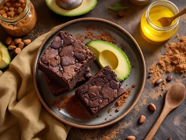 Brownies vegane cu avocado și cacao