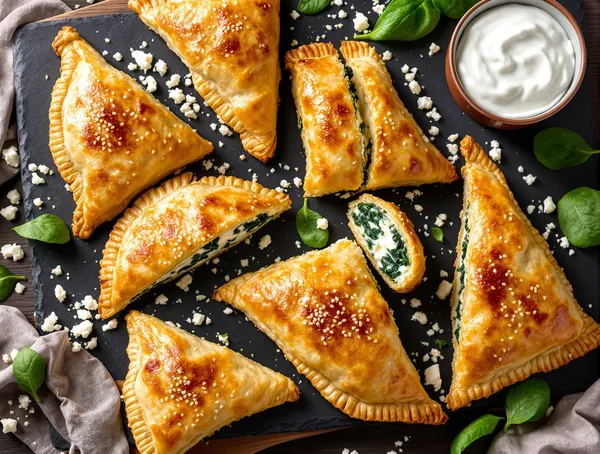 Burekas cu brânză și spanac