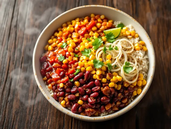 Burrito Bowl Rapid cu Orez și Fasole