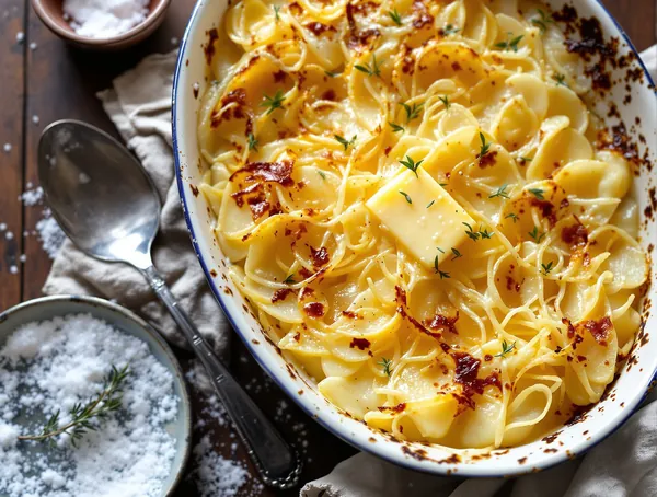 Cartofi à la dauphinoise cu frișcă