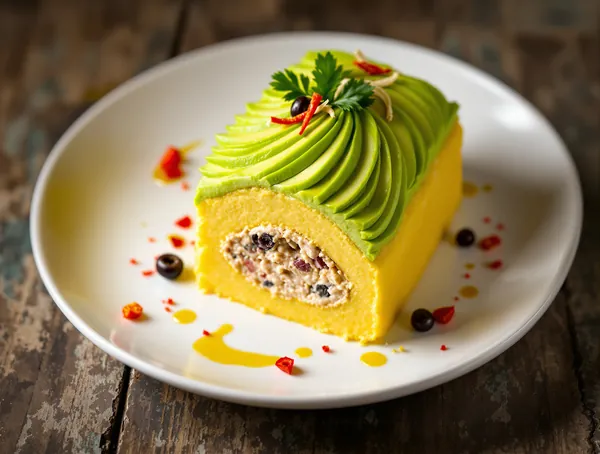 Causa rellena cu ton și avocado
