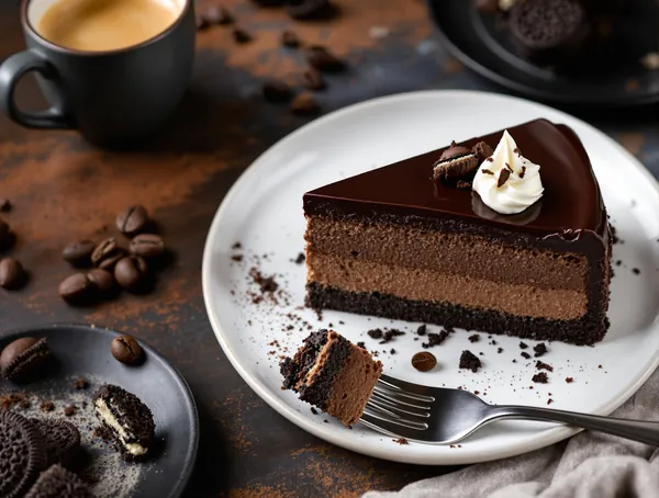 Cheesecake cu ciocolată neagră și cafea