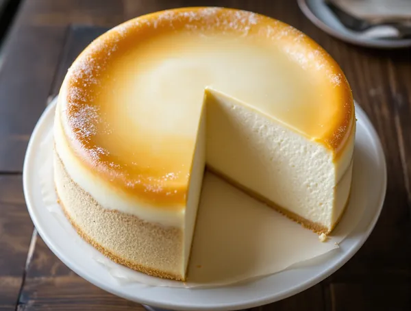 Cheesecake japonez cu vanilie pufos
