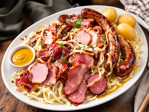 Choucroute garnie cu cârnați și varză murată