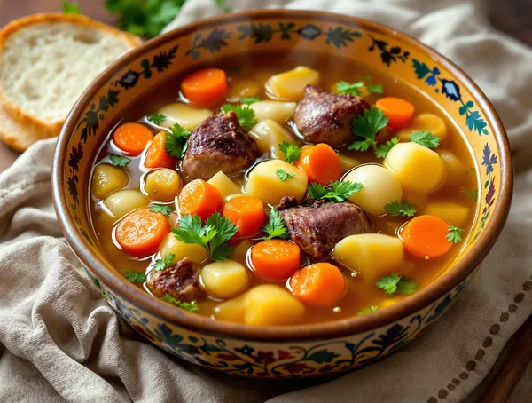 Ciorbă de potroace cu legume rădăcinoase