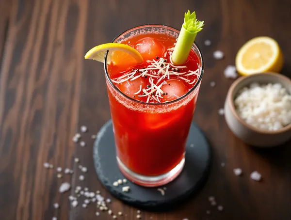 Cocktail de roșii cu suc de lămâie și hrean