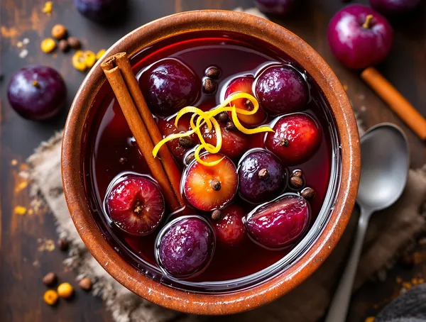 Compot de prune cu scorțișoară