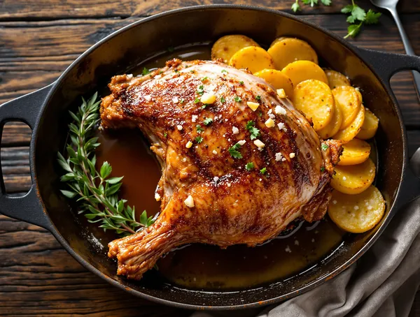 Confit de canard cu cartofi sardalaise