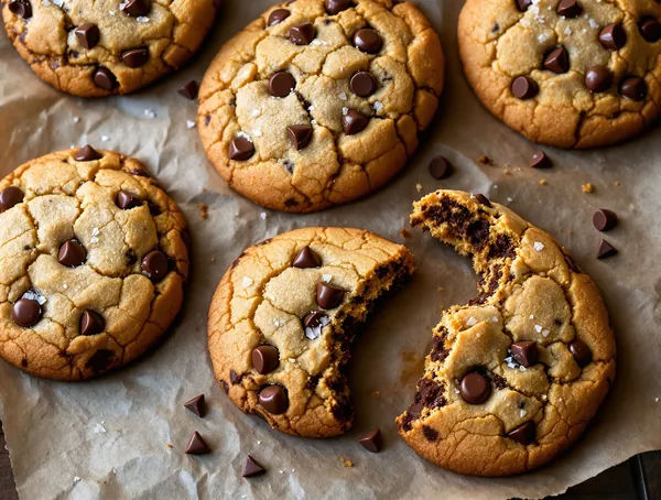Cookies cu fulgi de ciocolată