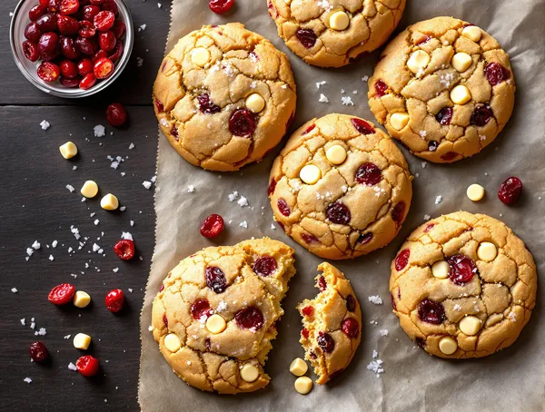 Cookies cu merișoare și ciocolată albă