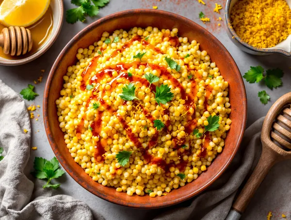 Couscous cu harissa și miere