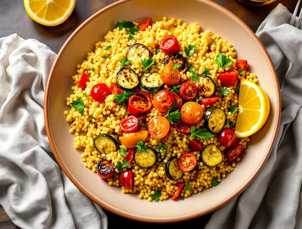 Couscous cu legume mediteraneene