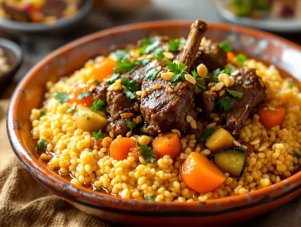Couscous marocan cu miel și legume