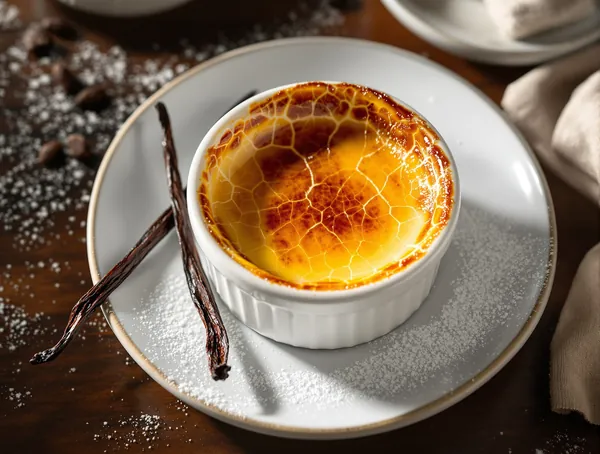 Crème brûlée clasică cu vanilie de Madagascar