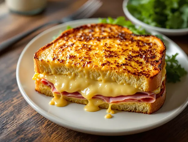 Croque Monsieur cu Béchamel și Emmental
