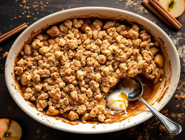 Crumble cu mere și scorțișoară