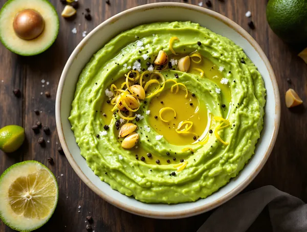 Dip de avocado cu usturoi prăjit și lime