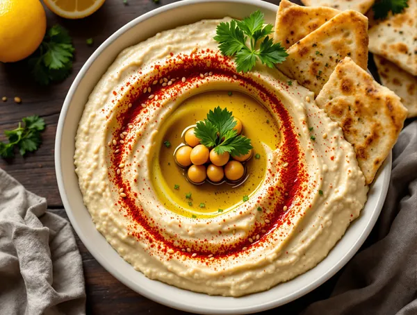 Dip de hummus cu năut și tahini