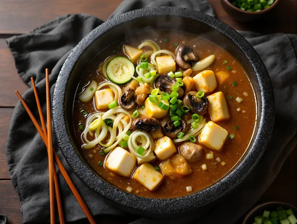 Doenjang Jjigae cu Pastă de Soia și Legume