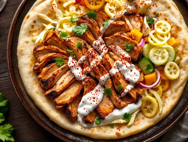 Doner de curcan cu iaurt și murături