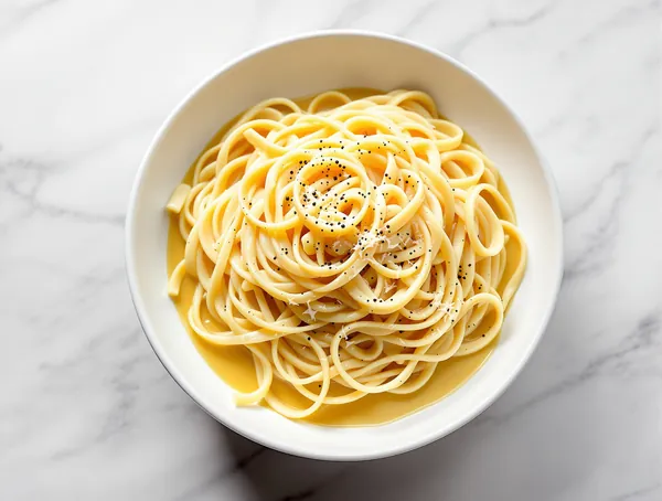 Fettuccine Alfredo cu unt și parmezan