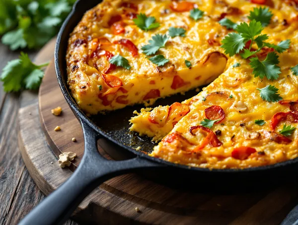 Frittata cu ardei și cașcaval