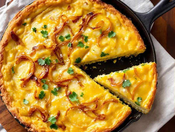 Frittata cu cartofi și ceapă caramelizată