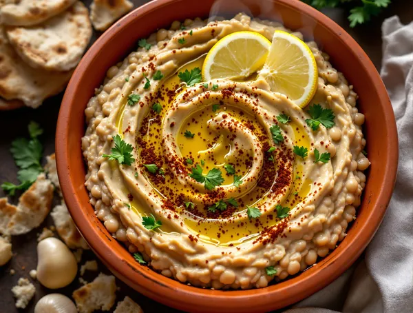 Ful Medames cu Lămâie și Ulei de Măsline