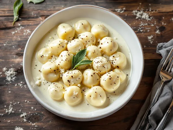 Gnocchi cu sos de gorgonzola