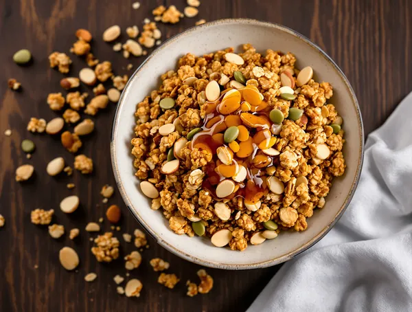 Granola cu sirop de arțar și nuci braziliene