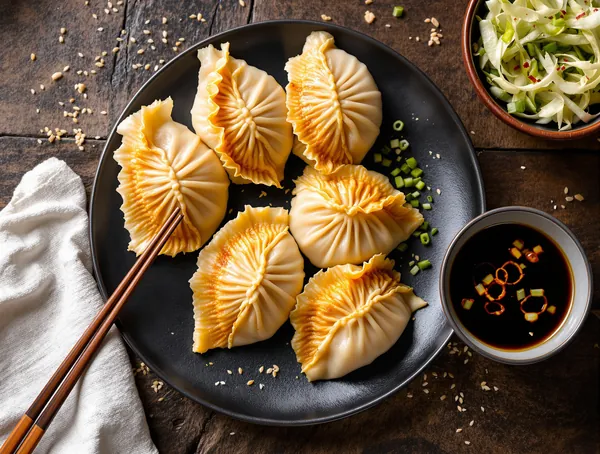 Gyoza cu porc tocat și varză