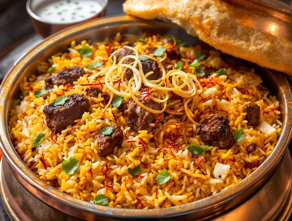 Hyderabadi Biryani cu Miel și Șofran