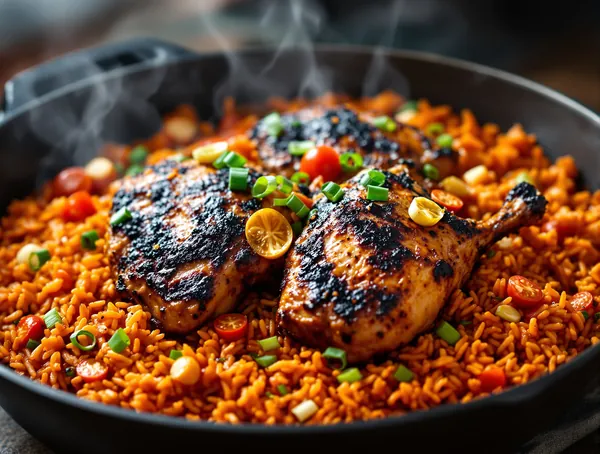 Jollof Rice cu Pui și Roșii West-African