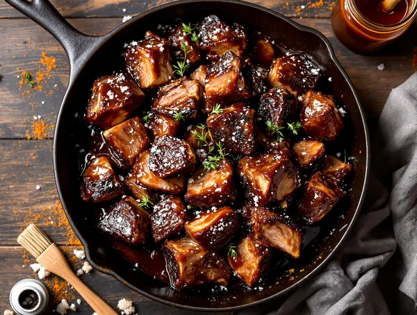 Kansas City Burnt Ends cu Glazură BBQ