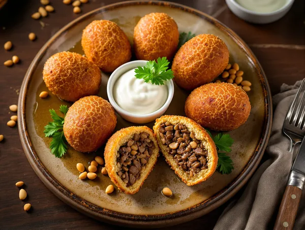 Kibbeh libanez cu bulgur și miel
